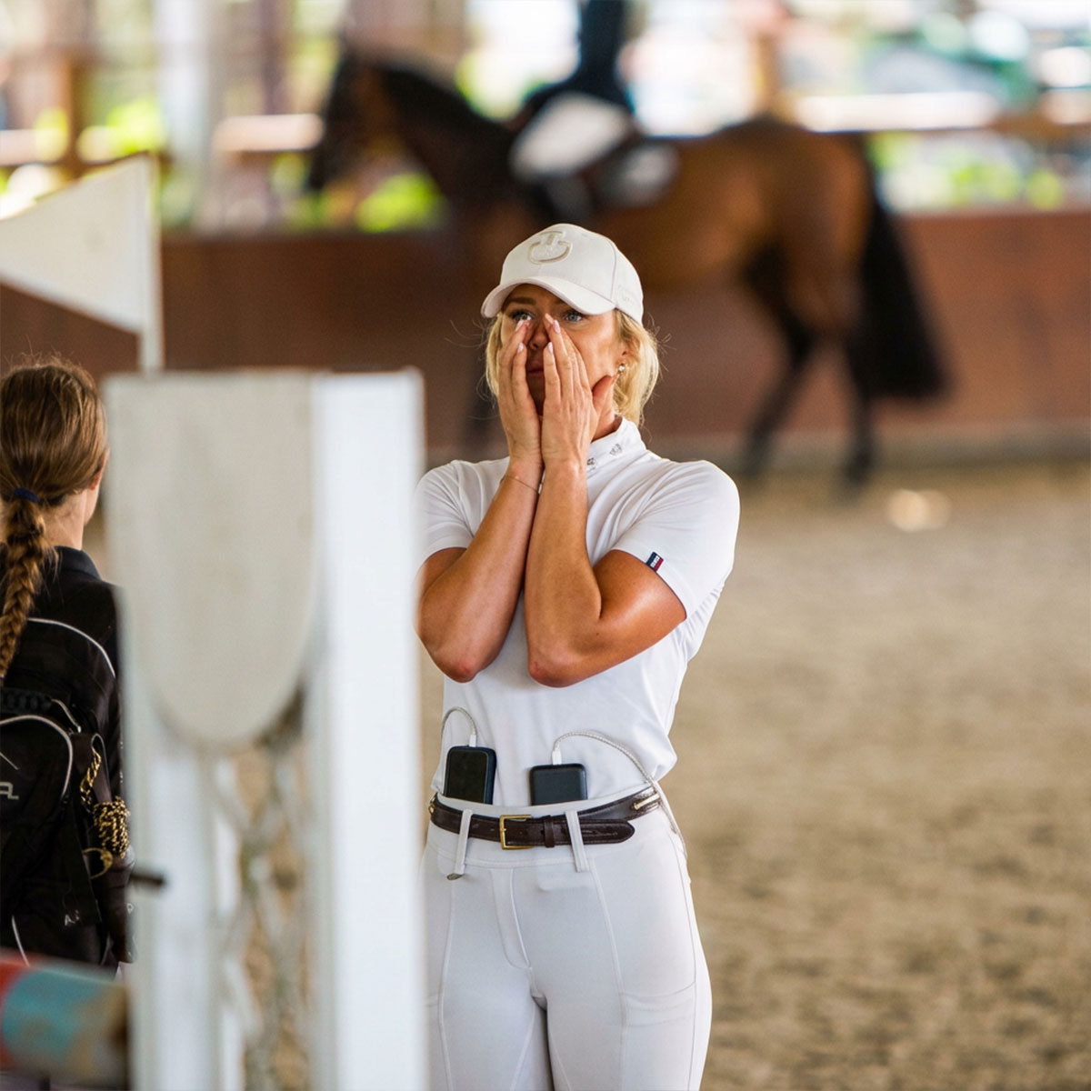 Riding lesson with instructor